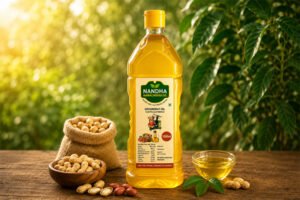 Wood-Pressed Pure Groundnut Oil – 1 Litre
